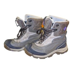 COLUMBIA 200 grams tan and blue insulated hiking boots,size 7, Outdoor